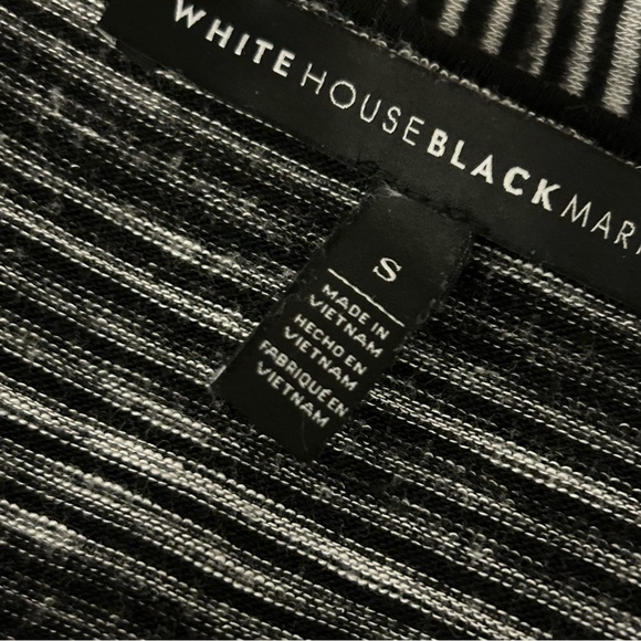 ❤️ White House Black Market Striped Chevron Long Sleeve Stretch Knit Top Small - Picture 6 of 11